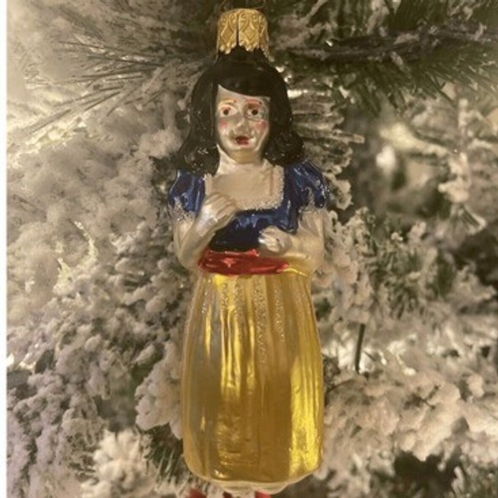 4" Inge Glas Germany Princess Snow White Glass Christmas Ornament Gold